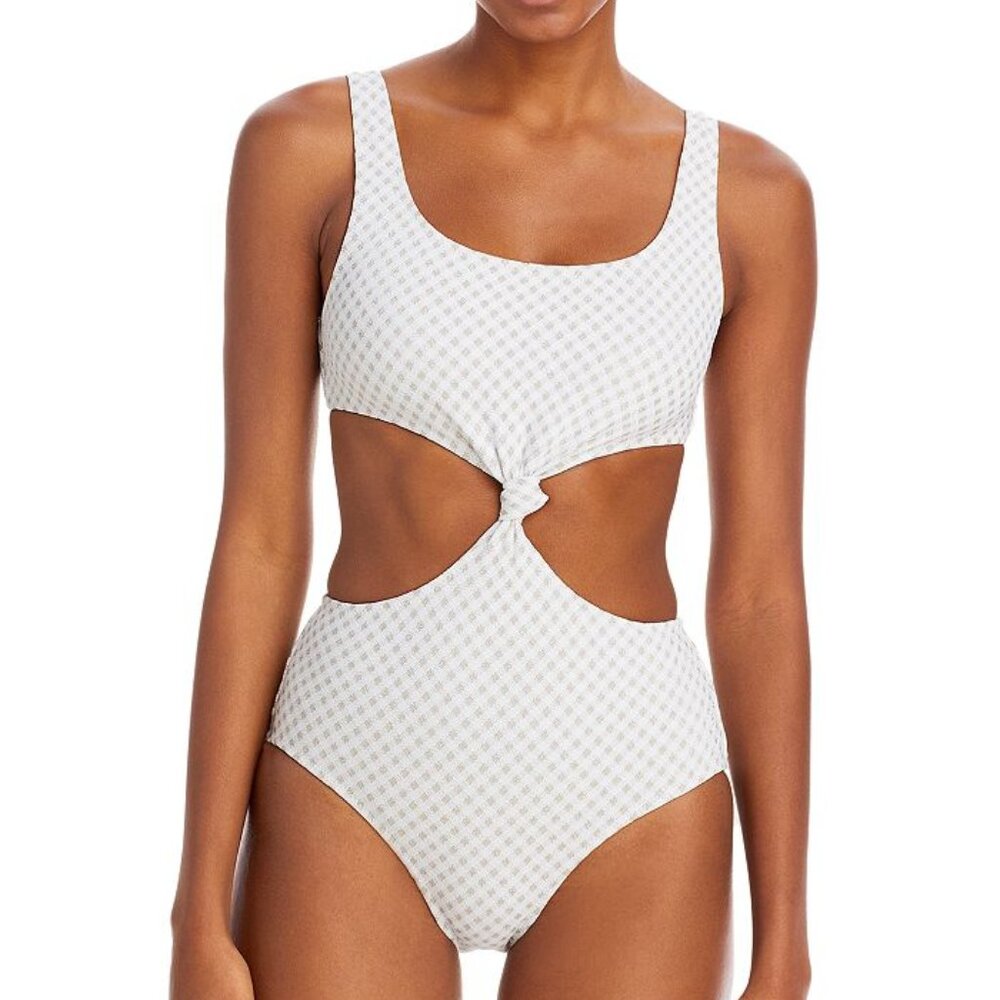 Solid & Striped Bailey One-Piece in Lurex Gingham